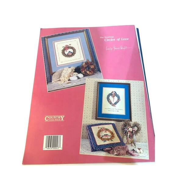 Lot Of 5 80s Folk Art Country Themed Counted Cross Stitch Patterns Bunnies Geese - Picture 14 of 15